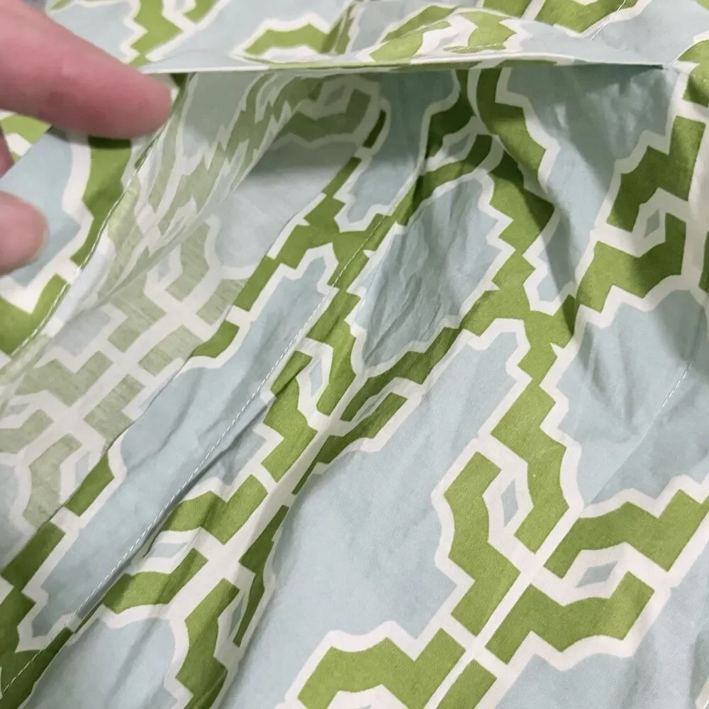 Pottery Barn Shay Trellis FULL QUEEN Duvet and Euro Shams